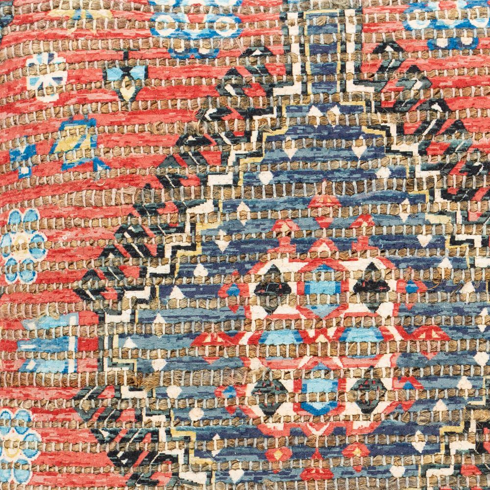 Surya Coventry 18&quot; Square Throw Pillow in Red, Mustard, Dark Blue, Light Blue, Ink Blue and Deep Teal, , large