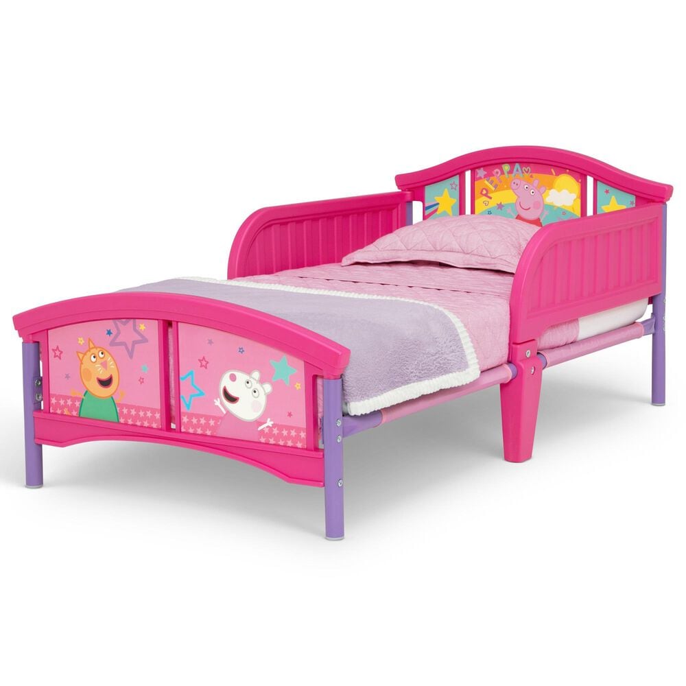 Delta Children Peppa Pig Big Adventures Plastic Toddler Bed in Pink, , large