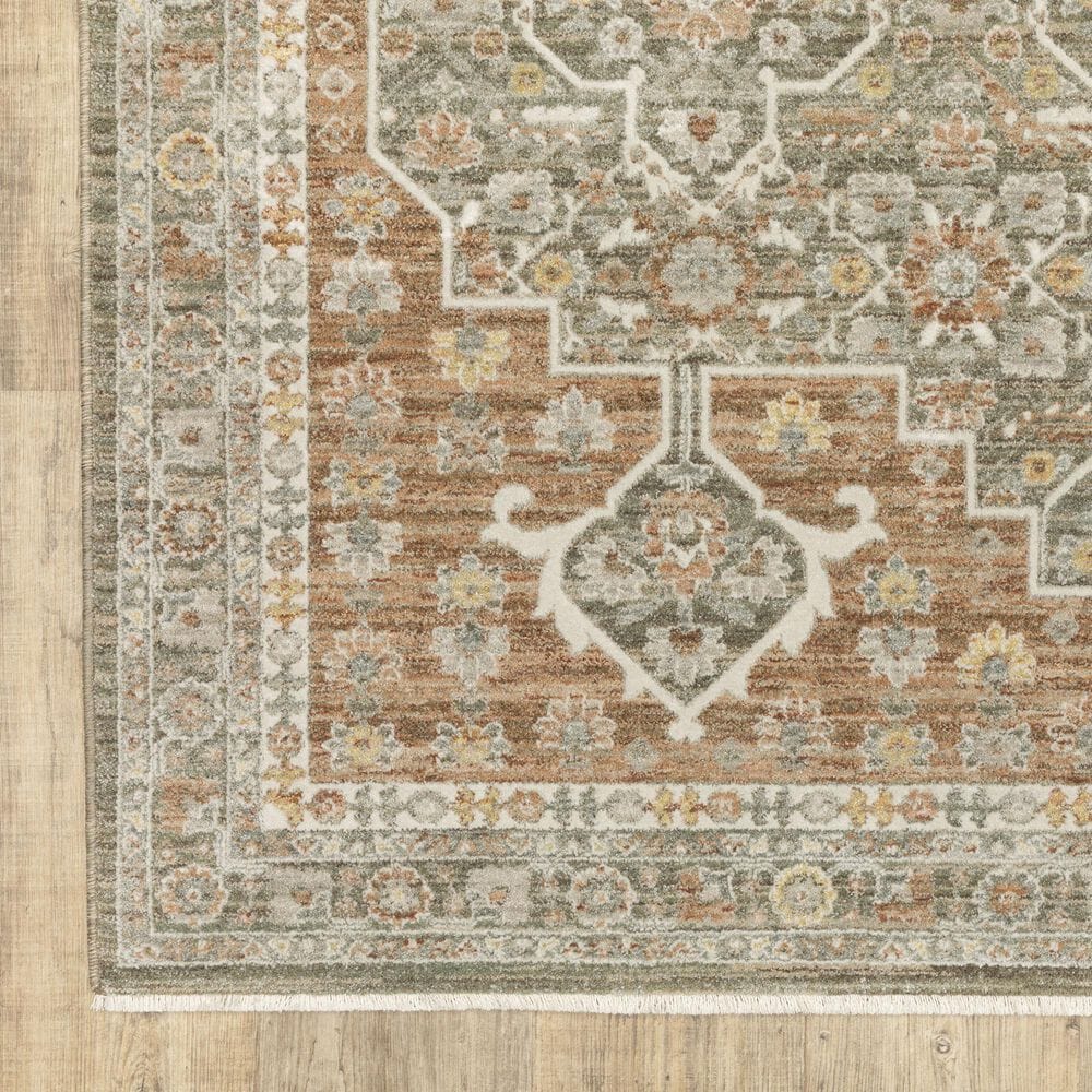 Oriental Weavers Keaton Brown and Rust 2'3" x 7'6" Runner, , large