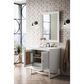 James Martin Vanities Athens 30" Single Bathroom Vanity in Glossy White with 3 cm Arctic Fall Solid Surface Top and Rectangular Sink, , large
