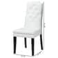 Baxton Studio Dylin Side Chair with White Cushion in Espresso Brown (Set of 2), , large