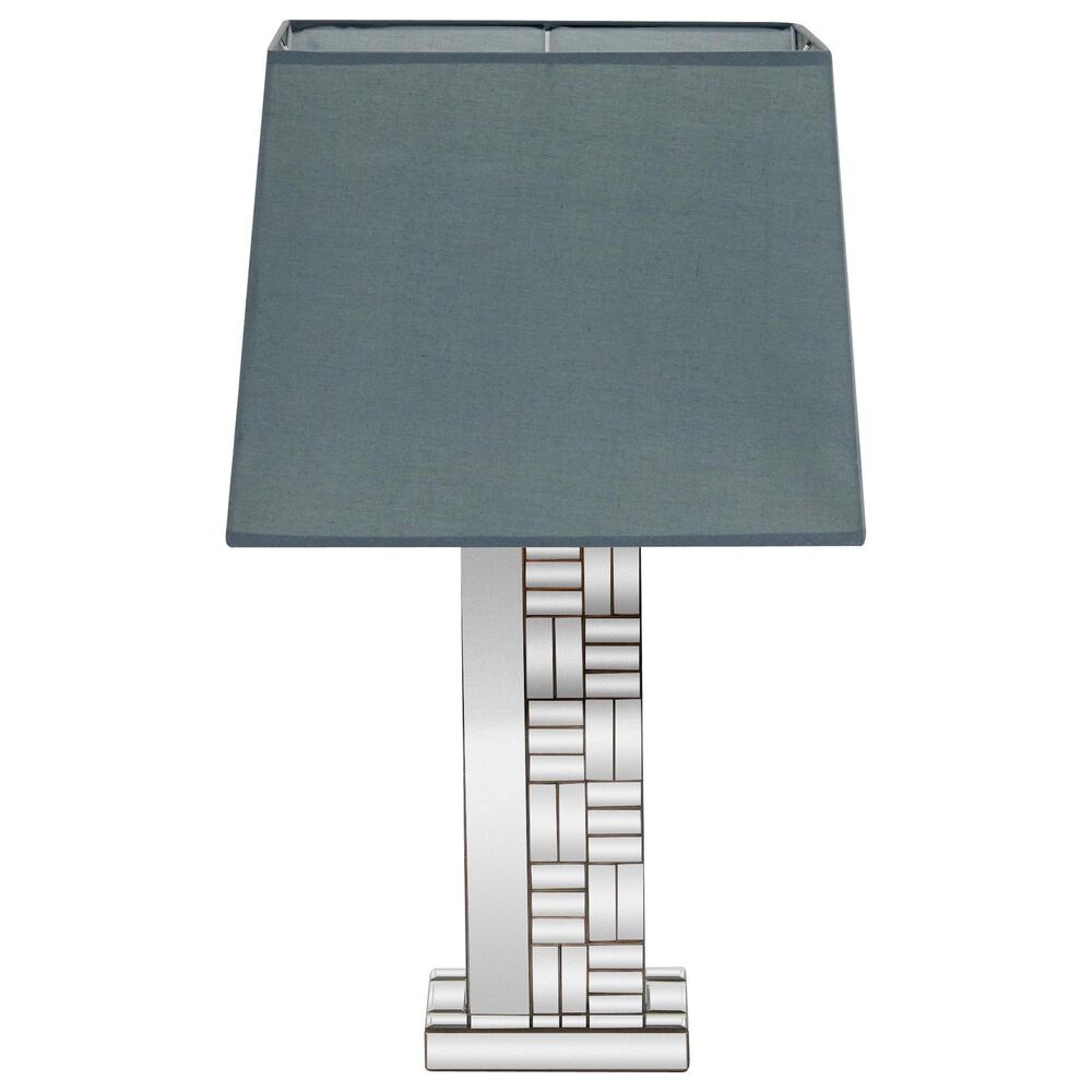 Maple and Jade Glam Table Lamp with Rectangular Shade in Silver, , large