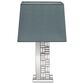 Maple and Jade Glam Table Lamp with Rectangular Shade in Silver, , large