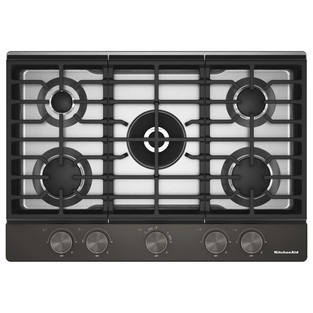 KitchenAid 30" Gas Cooktop with 5 Burners in Black Ore, , large