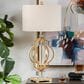 Crestview Collection Parisian Table Lamp in Gold Leaf, , large