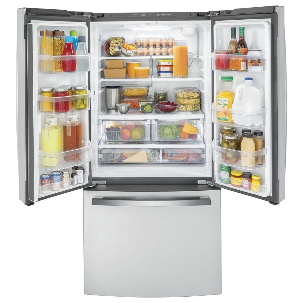 GE Appliances 18.6 Cu. Ft. Counter-Depth French-Door Refrigerator in Fingerprint Resistant Stainless Steel, , large