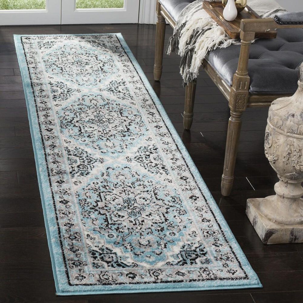 Safavieh Skyler SKY126M 2&#39; x 10&#39; Blue and Ivory Runner, , large