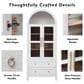 HOMLUX 71" Arched Kitchen Pantry Cabinet in White, , large