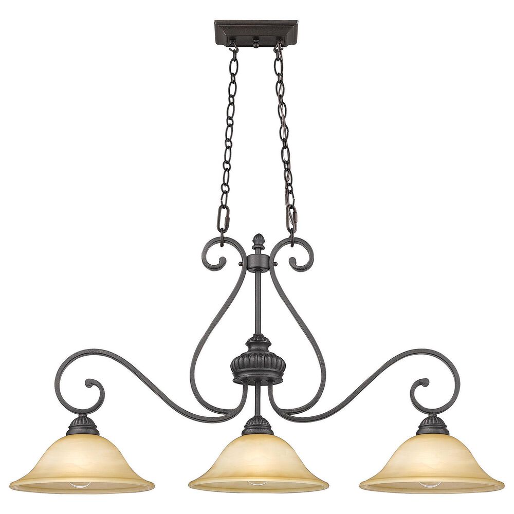 Golden Lighting Mayfair 3-Light Pendant in Leather Crackle, , large