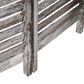 Maple and Jade 3-Panel Shutter Top Partition Room Divider Screen in Washed Gray and Brown, , large