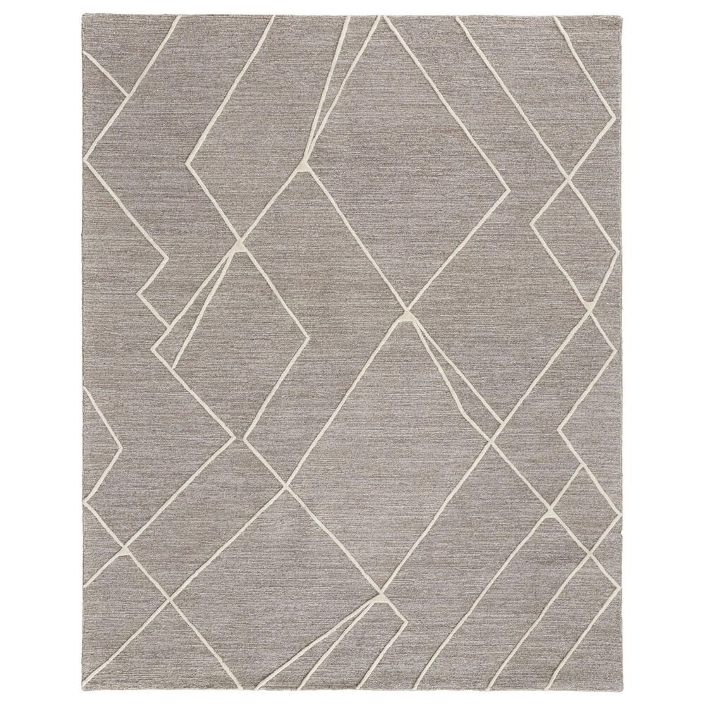 Feizy Euclid 9"6" x 13"6" Gray and Ivory Area Rug, , large