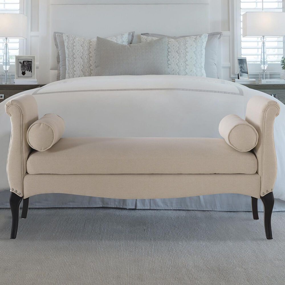 Jennifer Taylor Home Aubrey Bedroom Accent Bench in Sky Neutral, , large