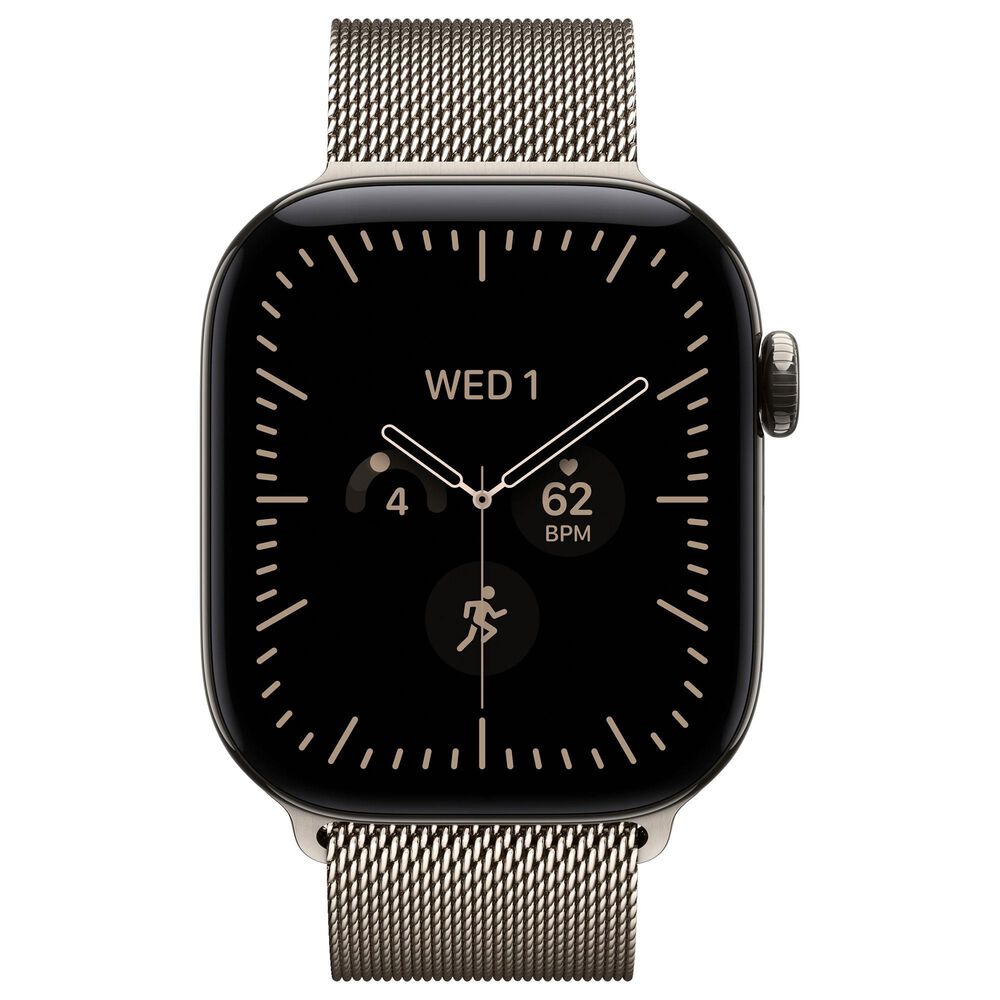 Apple Watch Series 12 (GPS + Cellular) 42mm Natural Titanium Case with Natural Milanese Loop (Pre-Order), , large
