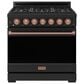 Thor Kitchen Gordon Ramsay 6 Cu. Ft. Professional Liquid Propane Range with Rose Gold Handle Kit in Black, , large