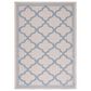 Safavieh Bermuda Contemporary 5"3" x 7"6" Ivory and Blue Indoor/Outdoor Area Performance Rug, , large