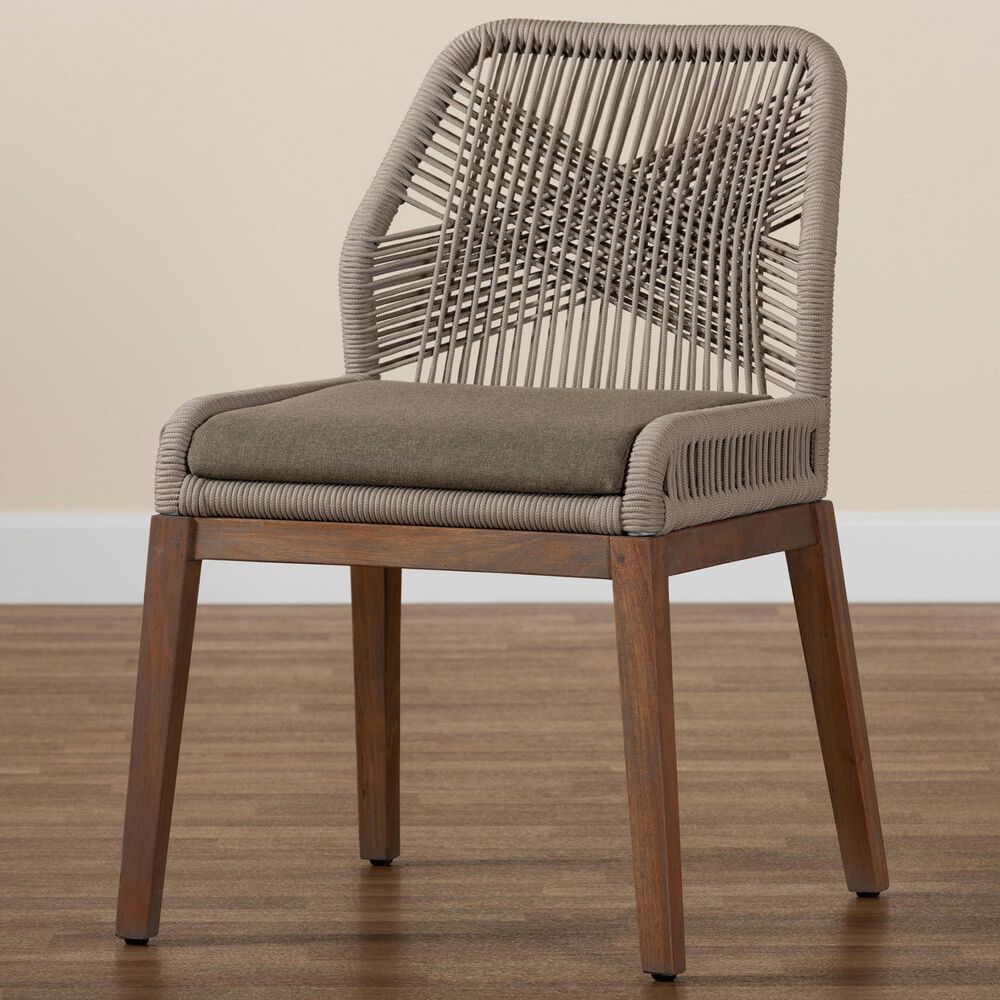 Baxton Studio Jennifer Side Chair in Walnut Brown, , large