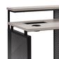Valor Living Ace Computer Desk with Hutch in Grey Taupe and Matte Black, , large