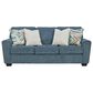 Ashley Cashton Stationary Sofa and Loveseat Set in Blue, , large