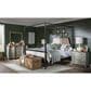 Legacy Classic Vintage Market Queen Canopy Bed in Barnwood Oak and Kettle Black, , large