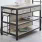 Crystal City Carson Counter Island in Gray and Black, , large