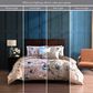 Bebejan Blue Blossom 5-Piece Queen Reversible Comforter Set in Cerulean Blue, Taupe and Dark Brown, , large