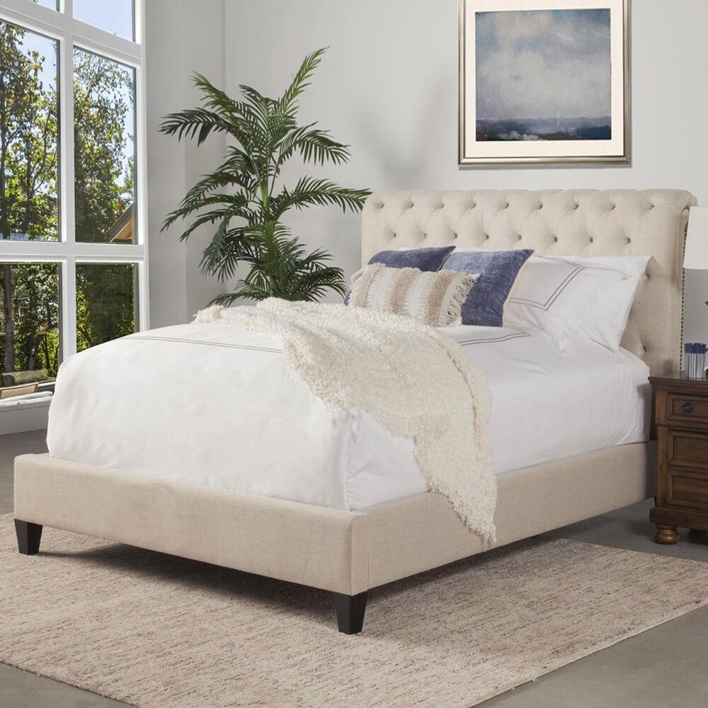 Simeon Collection Cameron King Upholstered Bed in Downy, , large