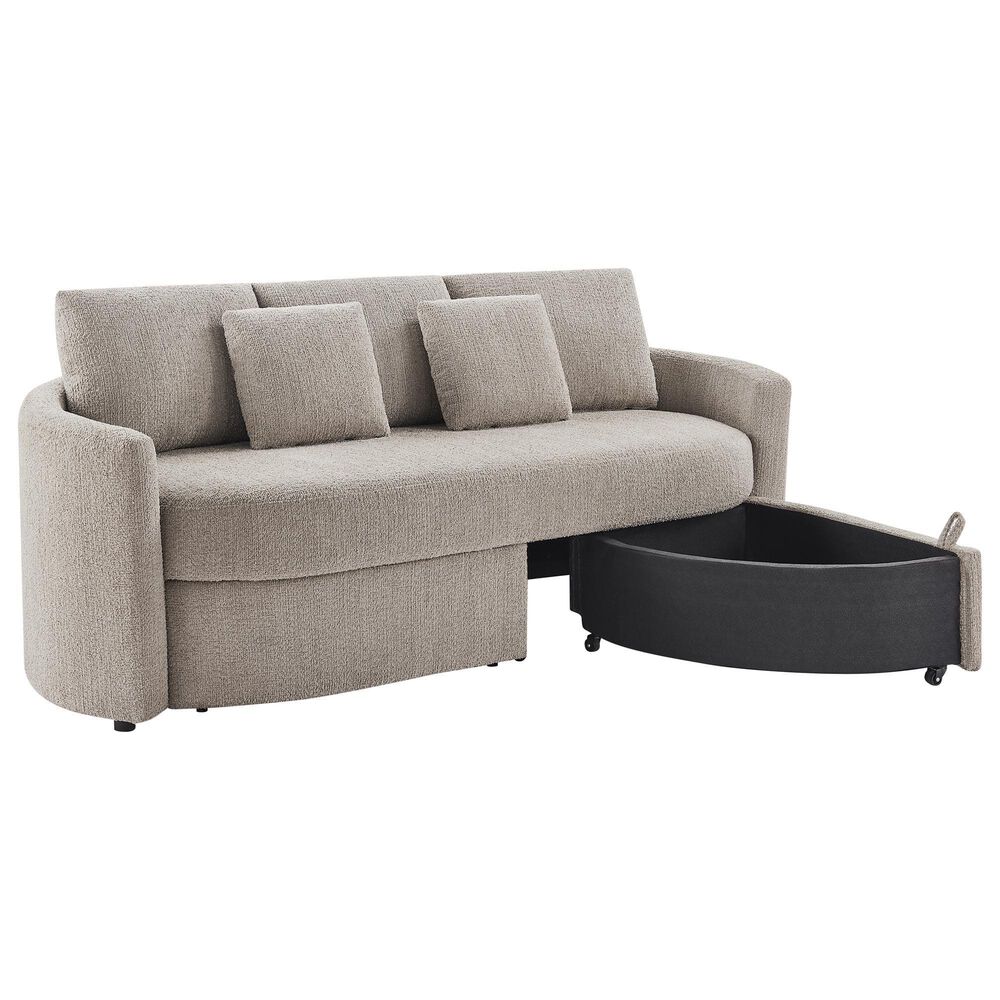 Lifestyle Solutions Beckett Stationary Storage Sofa in Taupe, , large