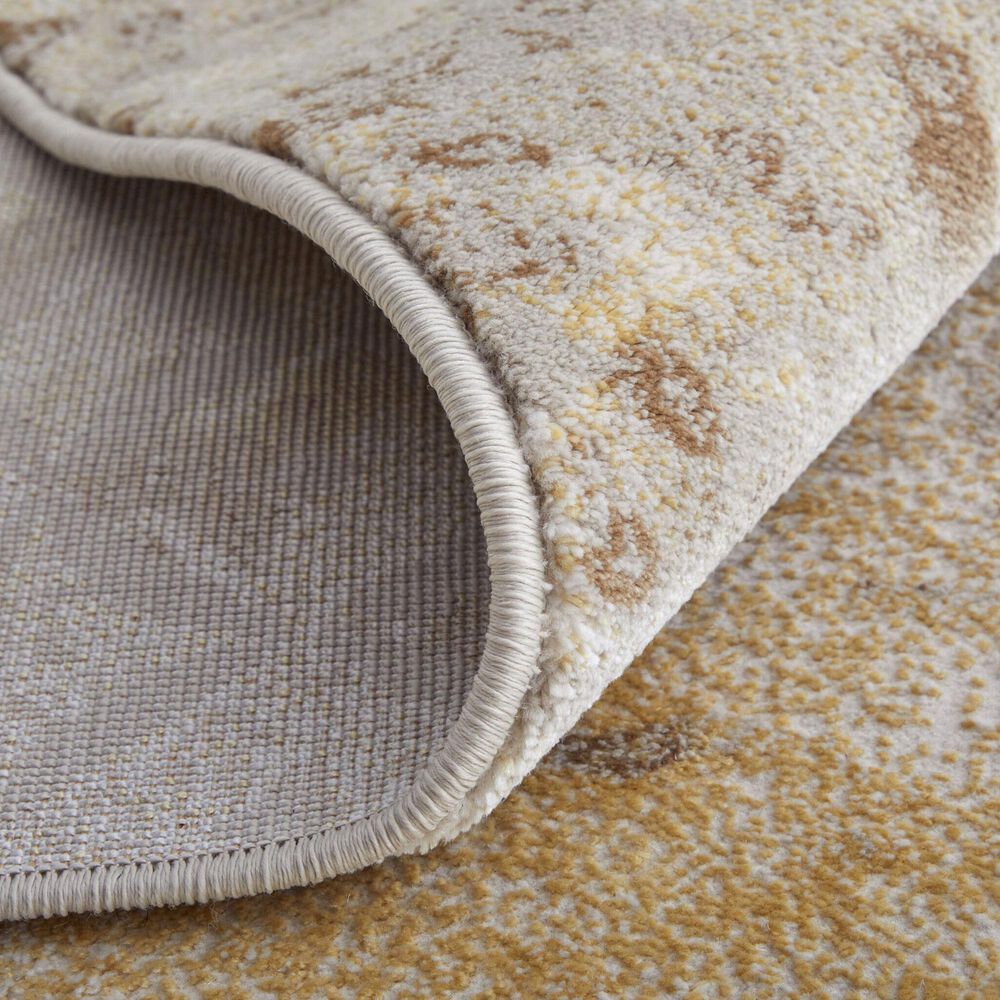 Feizy Waldor 5&#39; x 8&#39; Ivory and Gold Area Rug, , large