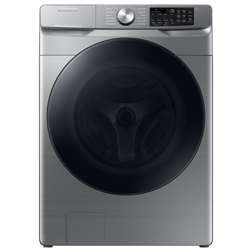 Samsung 4.5 Cu. Ft. Front Load Washer and 7.5 Cu. Ft. Gas Dryer Laundry Pair in Platinum, , large