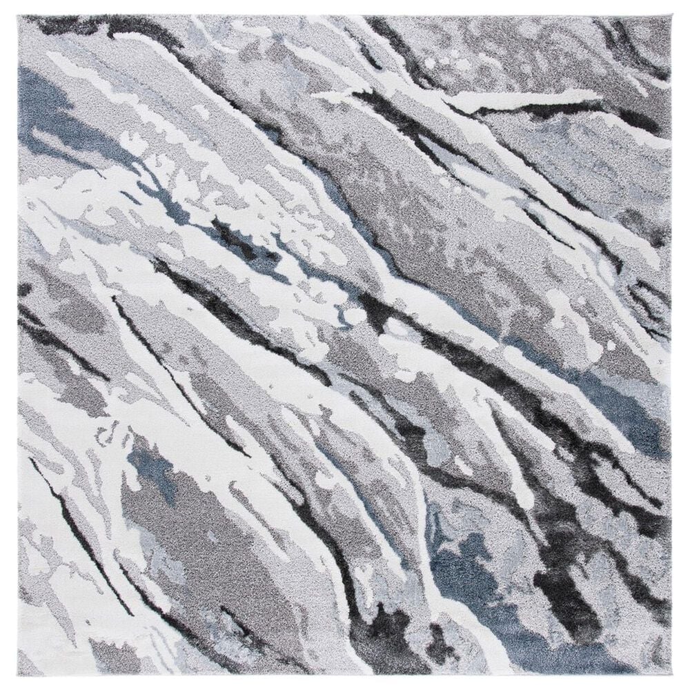 Safavieh Century CTY382F 6"7" Square Grey and Blue Area Rug, , large