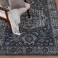 Central Oriental Minerva Hester 7"10" x 9"10" Vintage Blue and Alabaster Area Rug, , large