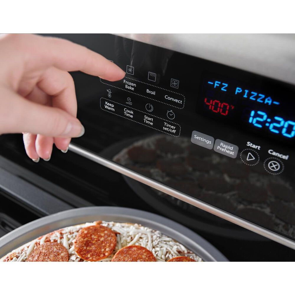 Whirlpool 6.0 Cu. Ft. Gas Double Oven Range with Center Oval Burner in Stainless Steel