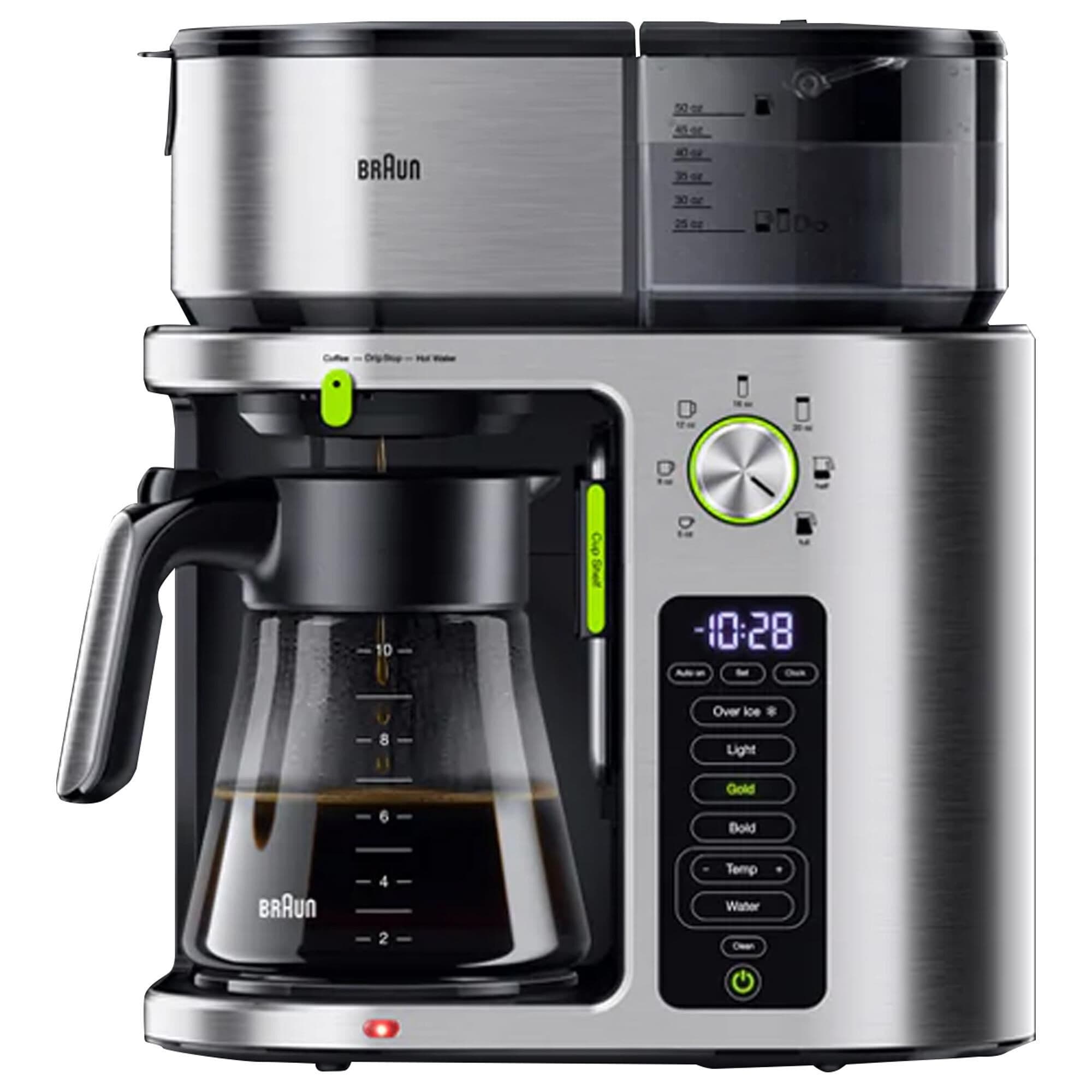 Braun Multiserve 10 Cup Drip Coffee Maker in Stainless Steel NFM