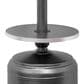 Az Patio Heaters 87" Patio Heater with Table in Hammered Silver, , large