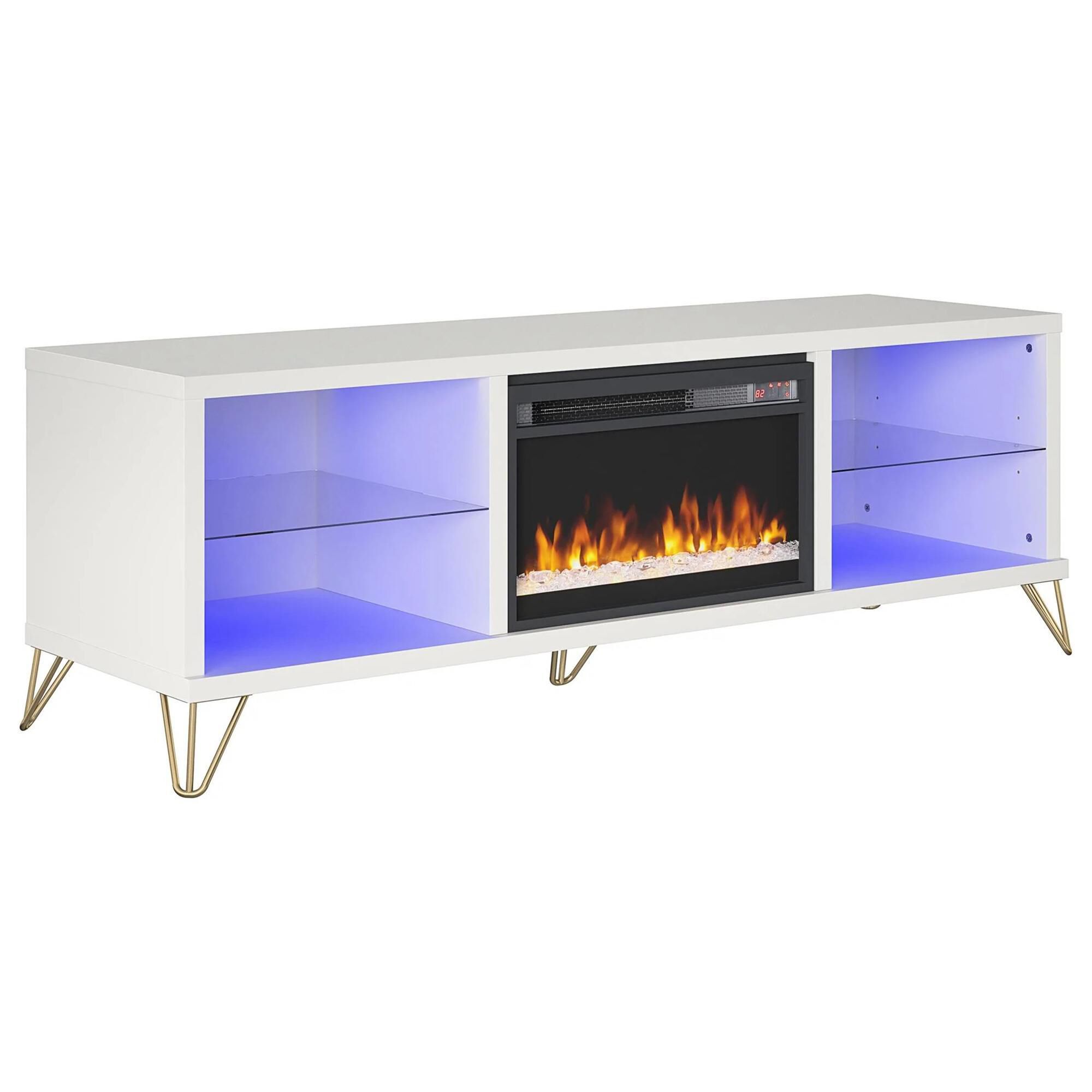 Nfm fireplace tv shop stand