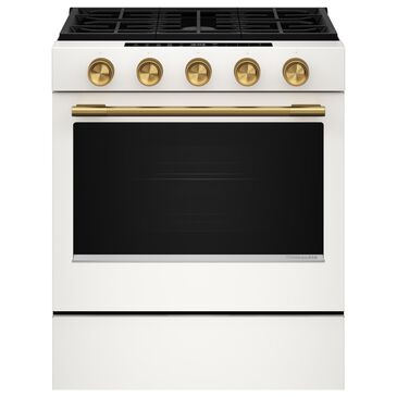 KitchenAid 5.0 Cu. Ft. Smart Slide-in Gas Range in Porcelain White, , large