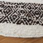 Safavieh Natura NAT328Z 6" Round Black and Ivory Area Rug, , large