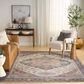 Nourison Vintage Washables Ivory and Purple 7"10" x 9"10" Area Rug, , large