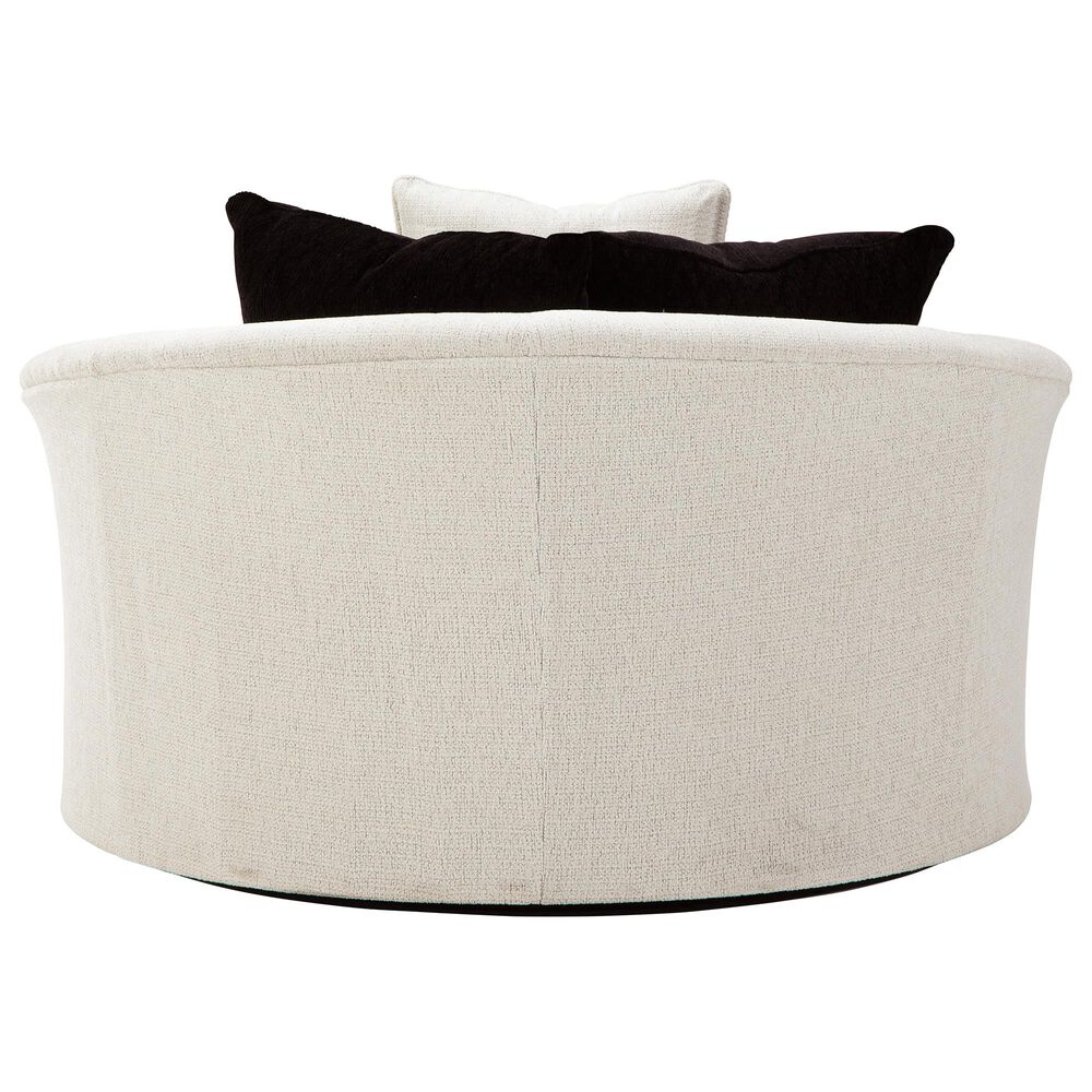Ashley Cambri Oversized Round Swivel Chair in Snow, , large