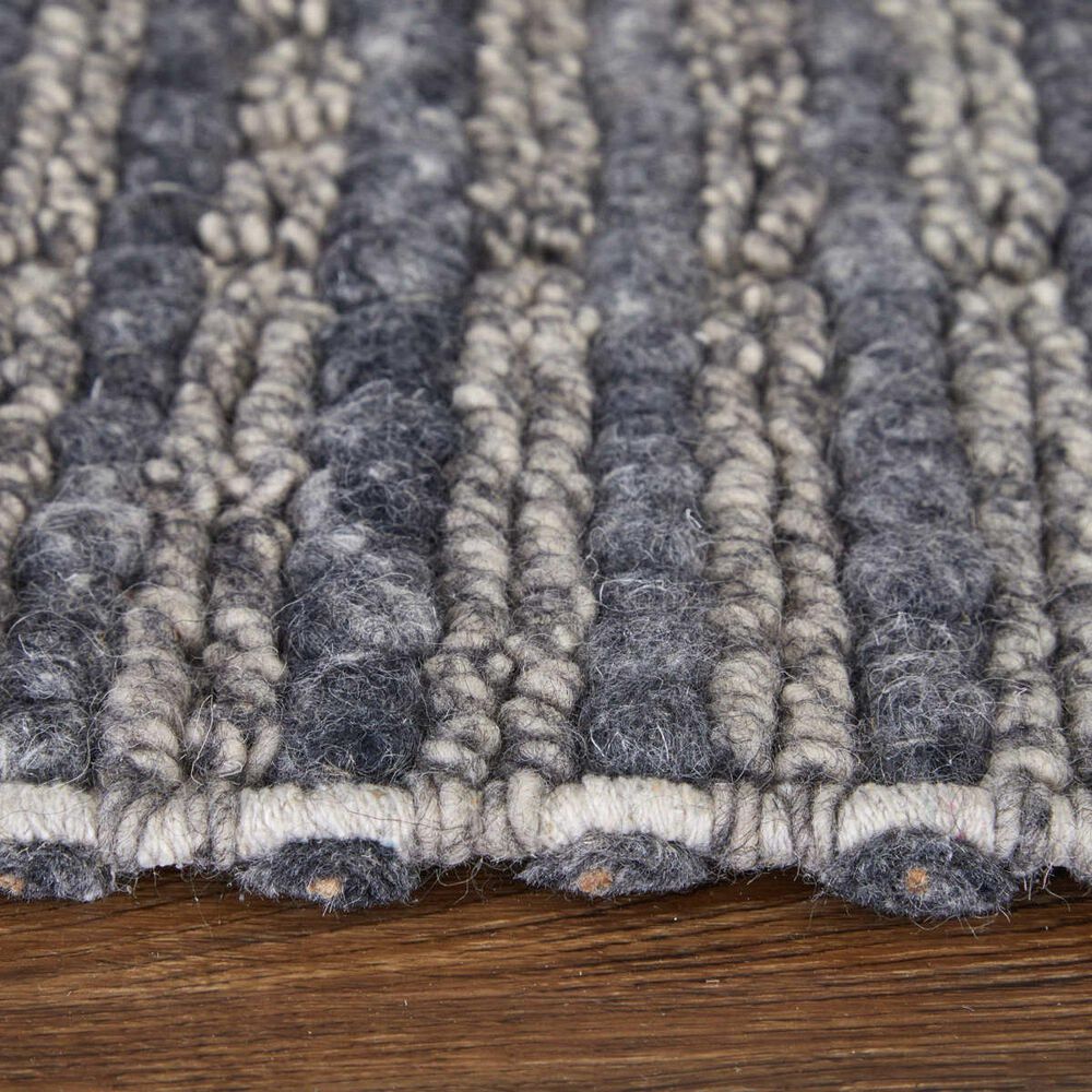 Feizy Rugs Herrick 1&#39;6&quot; Square Charcoal Area Rug, , large