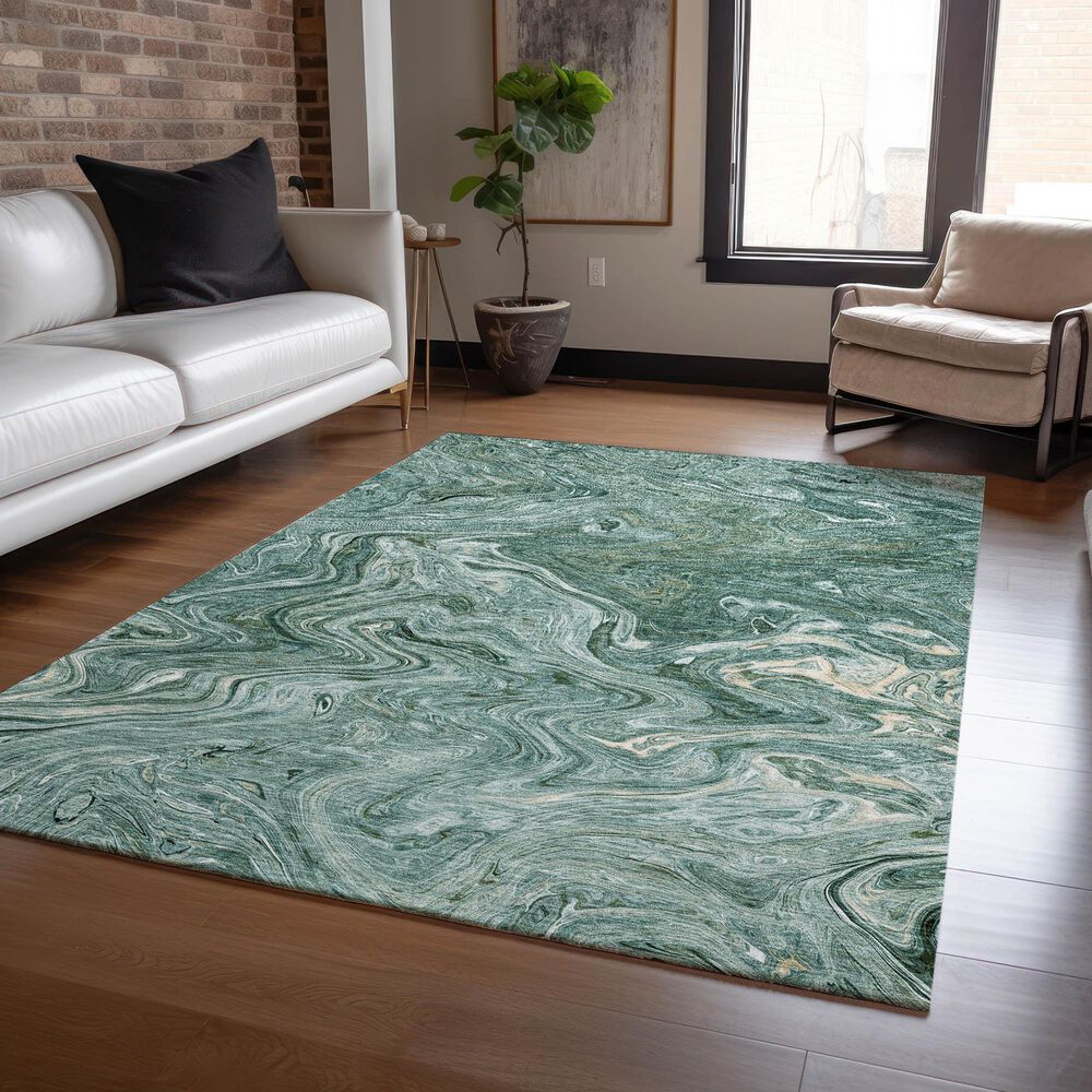 Dalyn Rug Company Ravenna RN8 8&#39; x 10&#39; Teal Area Rug, , large