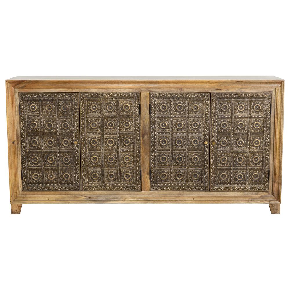Jaipur Home Mid-Century Modern 4 Door Sideboard in Wood Finish, , large