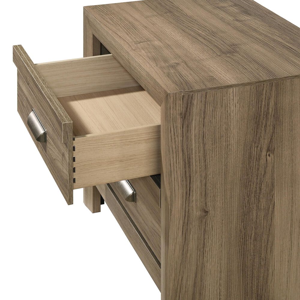 Crown Mark Valor 2-Drawer Nightstand in Light Brown, , large