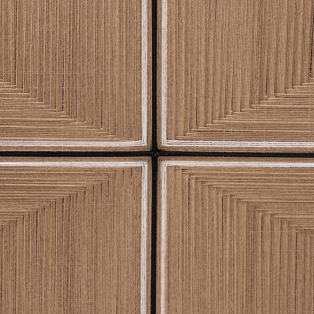 Baxton Studio Prita King Paper Loom Headboard in Natural Brown, , large