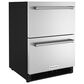 KitchenAid 4.44 Cu. Ft. Undercounter Double-Drawer Refrigerator in Black and Stainless Steel, , large