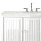 James Martin Vanities Athens 48" Single Bathroom Vanity in Glossy White with 3 cm Eternal Jasmine Pearl Quartz Top and Rectangular Sink, , large