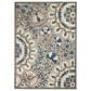 Nourison Aloha Floral 3"6" x 5"6" Grey and Multicolor Indoor/Outdoor Area Rug, , large