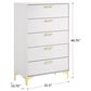 Pacific Landing Kendall 5-Drawer Chest in Gold and White, , large