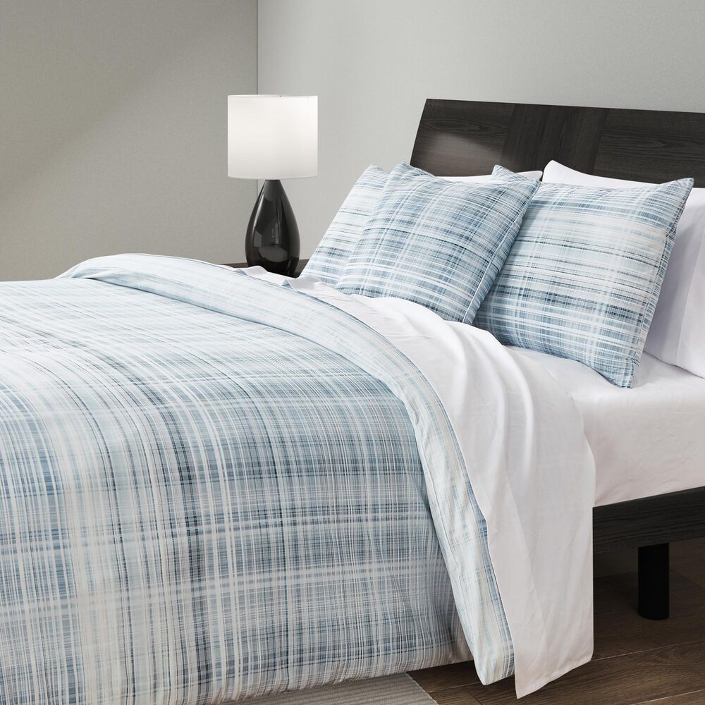 J. Queen New York Pascal 3-Piece King/California King Duvet Cover Set in Blue, , large