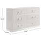 New Heritage Europa 6-Drawer Dresser in White, , large
